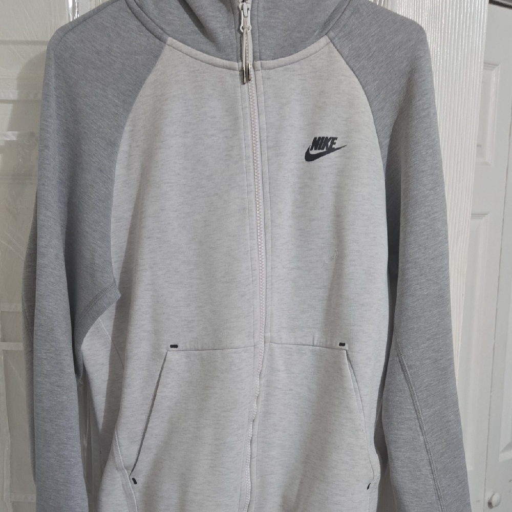 Nike Tech Light Gray Full-Zip Hoodie
